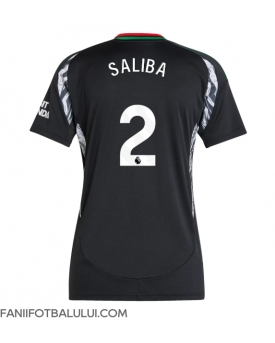Arsenal William Saliba #2 Tricou Fotbal Replică 2024-25 Femei Deplasare